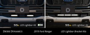 Ford Ranger LED Light Bar Kit - Front - Diode Dynamics - SS6 LED Lightbar Kit - White - `19-`21